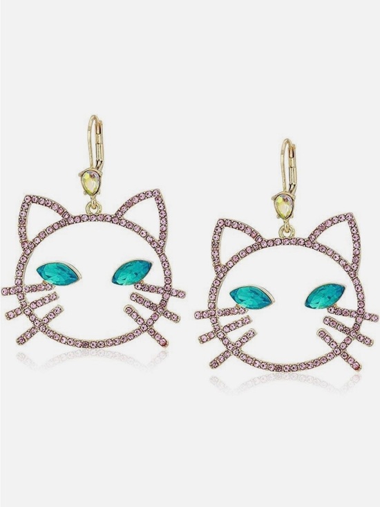 Betsey Johnson Jewelry - Betsey Johnson Cat Rose Gold Earrings